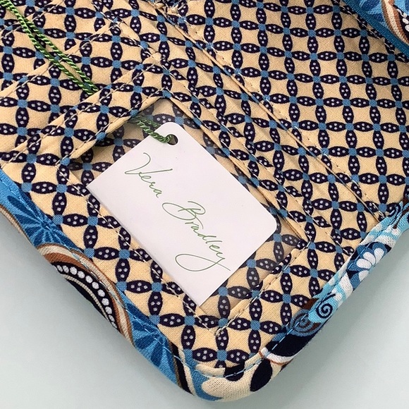 Vera Bradley Bali Blue Sleek wallet crossbody Clutch purse NWT - Picture 7 of 16
